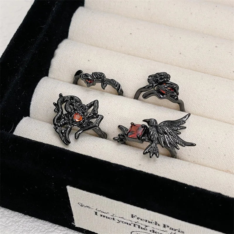 Black Crow Gothic Ring – Punk Statement Jewelry & Alternative Fashion Accessory
