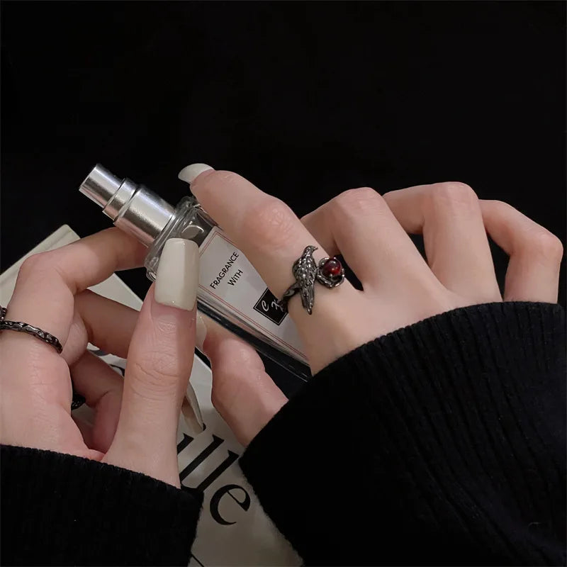 Black Crow Gothic Ring – Punk Statement Jewelry & Alternative Fashion Accessory